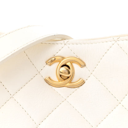 Chanel Lambskin Quilted Multi Chain Hobo White 8 of 11