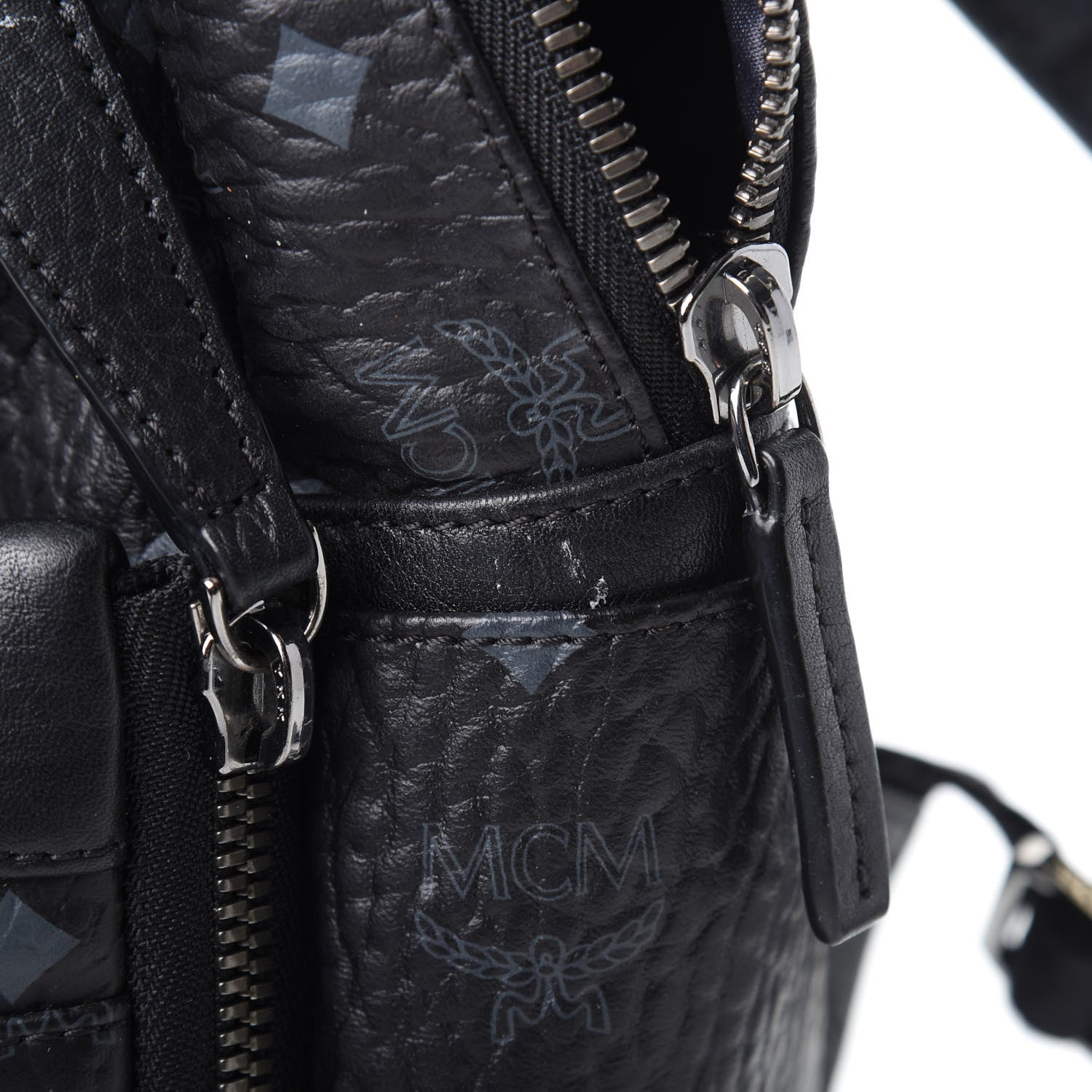 MCM Visetos Studded Small Dual Stark Backpack Black 10 of 19