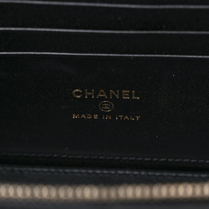 Chanel Lambskin Quilted Small Top Handle Vanity Case With Chain Black 6 of 9