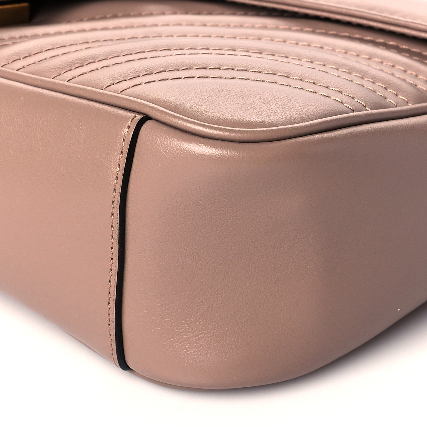 Gucci Calfskin Matelasse Small GG Marmont Shoulder Bag Porcelain Rose 11 of 11
