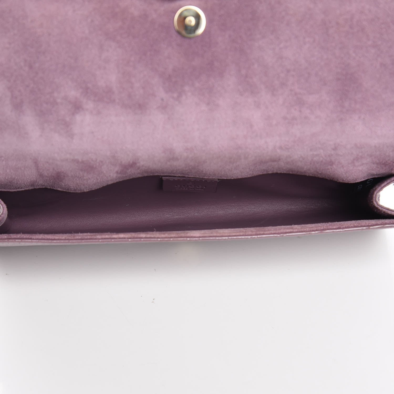 Gucci Patent Microguccissima Small Broadway Clutch Argyle Lavender 5 of 9