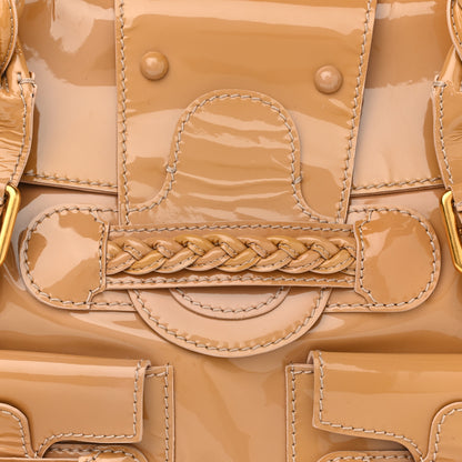 Valentino Garavani Patent Large Histoire Beige 7 of 11