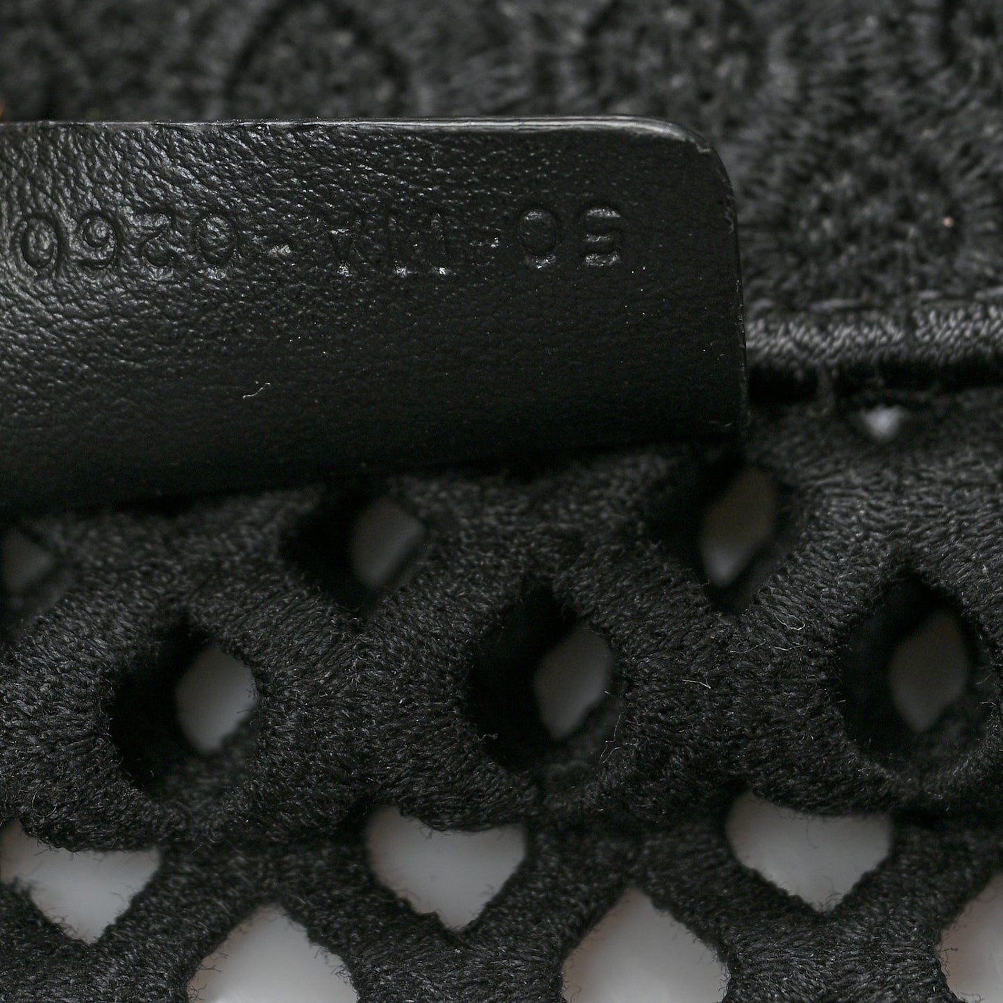 Mesh Embroidered Book Tote Black