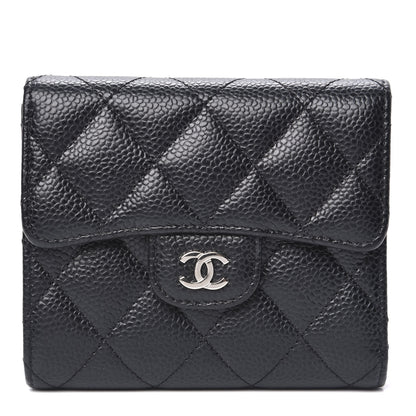Chanel Caviar Quilted Compact Flap Wallet Black 1 of 9
