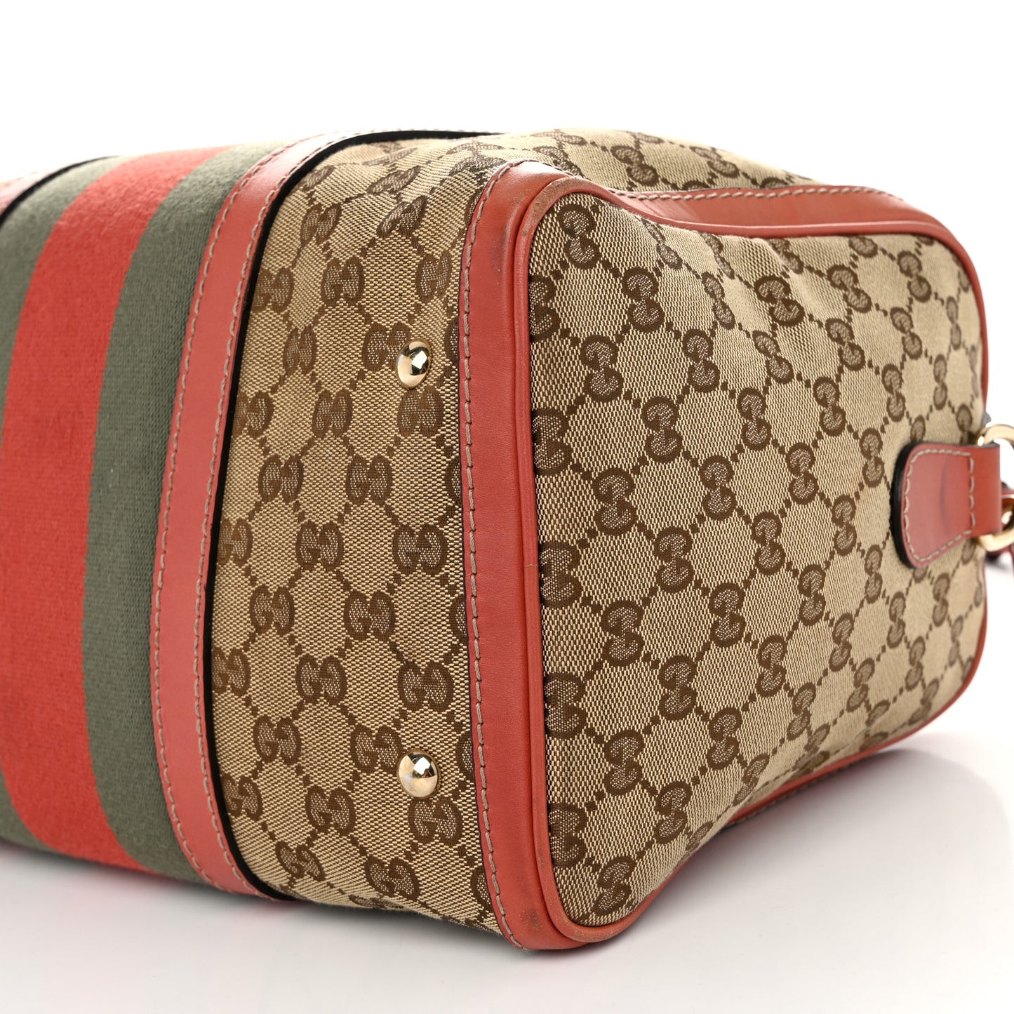 Monogram Vintage Web Medium Boston Pink