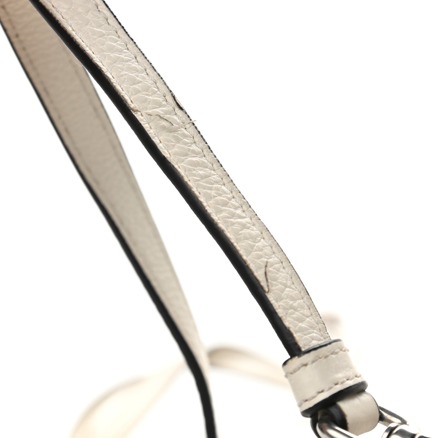 Prada Glace Calf Studded Etiquette Flap Bianco Astra 12 of 12