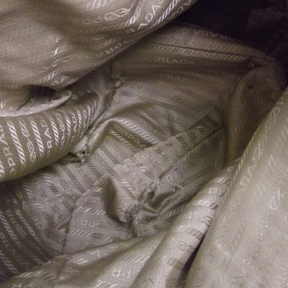 Prada Vitello Daino Large Shoulder Bag Blue 12 of 13