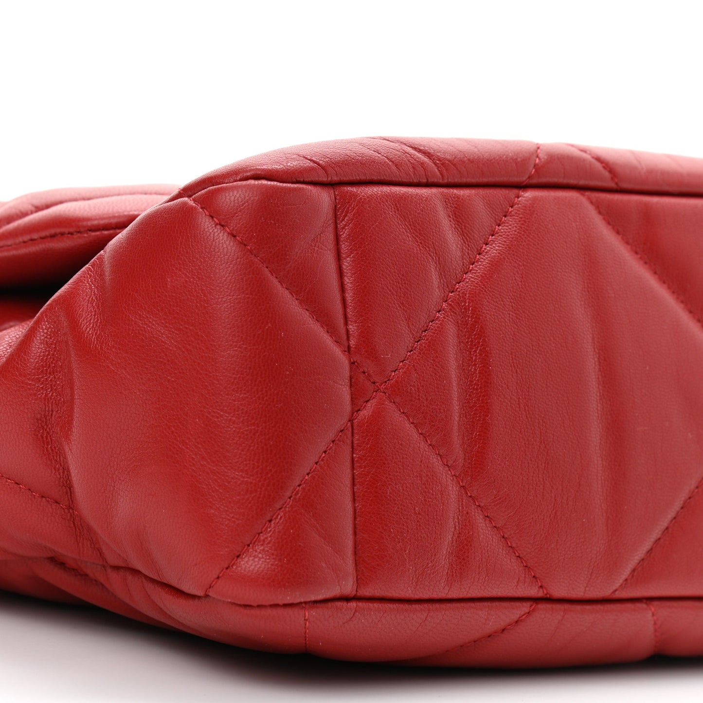 Goatskin Quilted Large Chanel 19 Flap Red