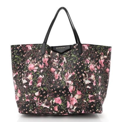 Givenchy Textured Coated Canvas Roses Camouflage Print Large Antigona Tote Black 3 of 13