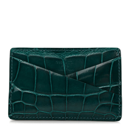 Louis Vuitton Alligator Card Holder Emeraude 1 of 8