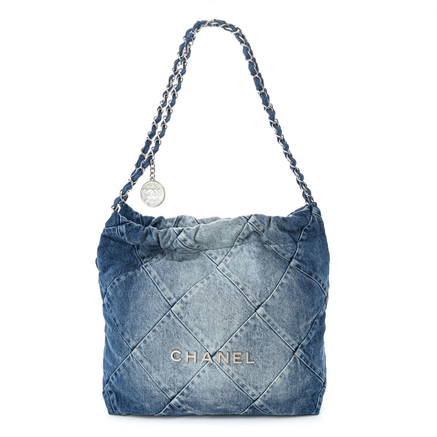 Chanel Denim Quilted Small Chanel 22 Blue 3 of 11