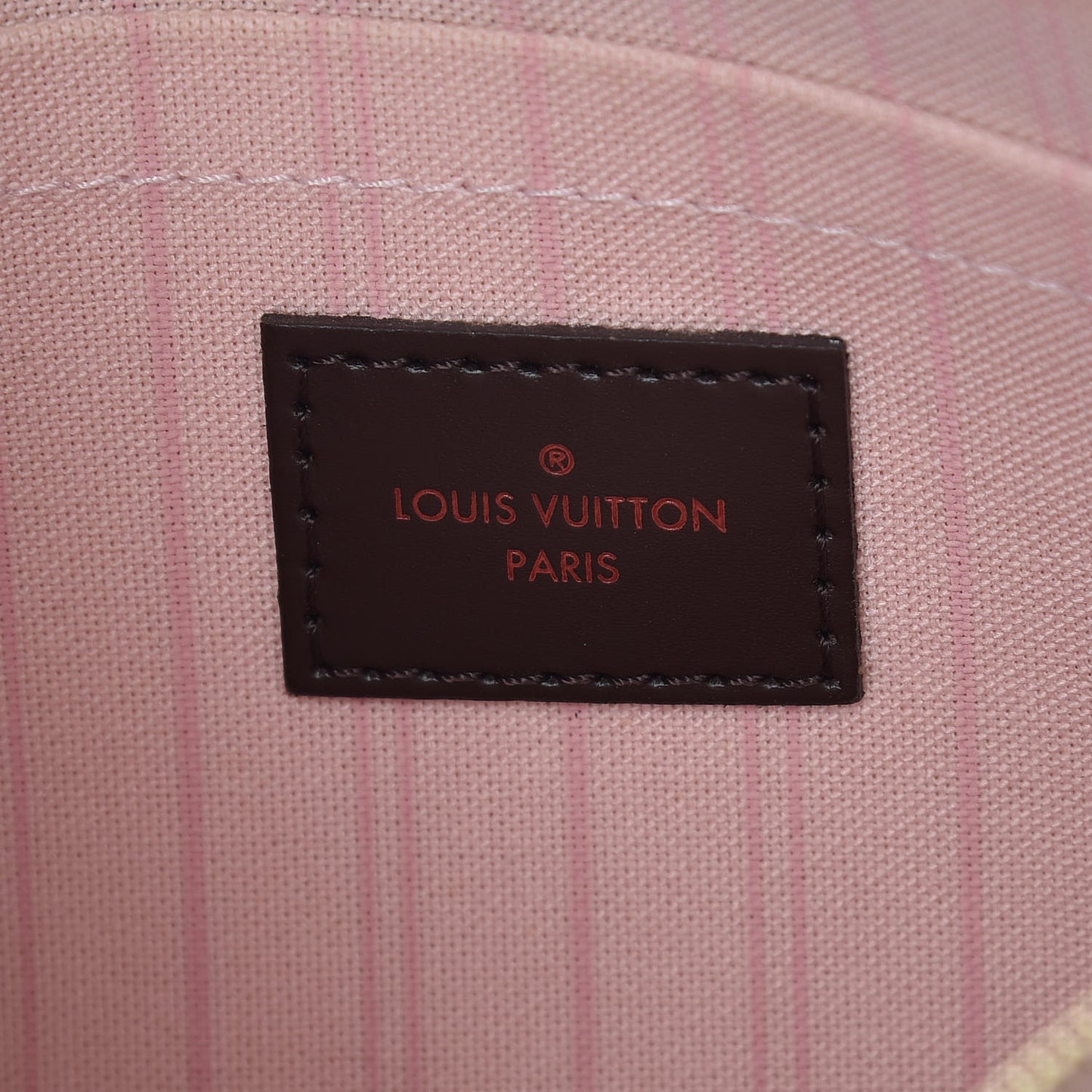 Damier Ebene Neverfull MM GM Pochette Rose Ballerine