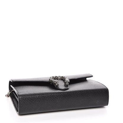 Gucci Calfskin Mini Dionysus Chain Wallet Black 4 of 11