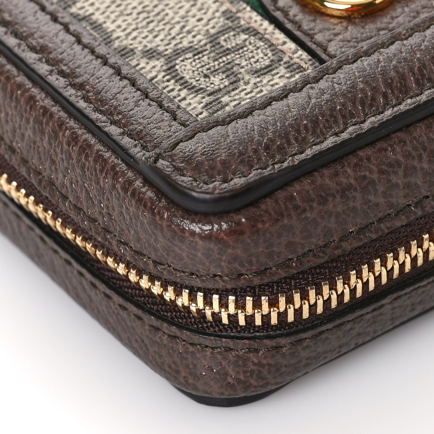 GG Supreme Monogram Textured Dollar Calfskin Web Ophidia AirPods Pro Case Beige Ebony New Acero