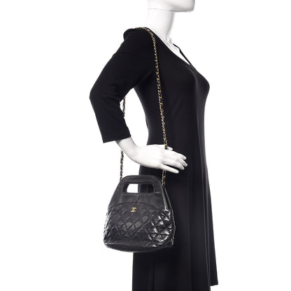 Chanel Lambskin Quilted CC Shoulder Bag Black 2 of 15