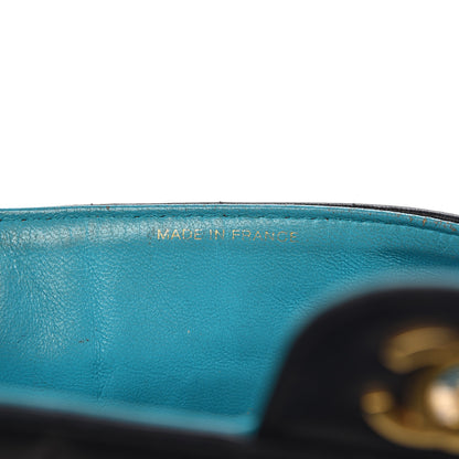 Chanel Lambskin Quilted East West Chocolate Bar Flap Navy 7 of 19