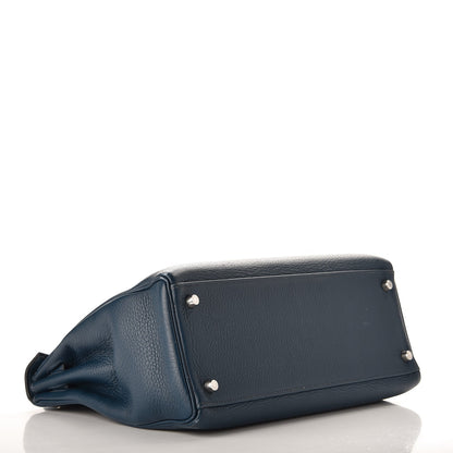 Hermes Taurillon Clemence Kelly Retourne 32 Bleu De Prusse 5 of 32