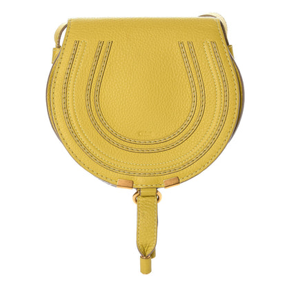 Chloe Calfskin Mini Marcie Round Crossbody Bag Neon Yellow 1 of 7