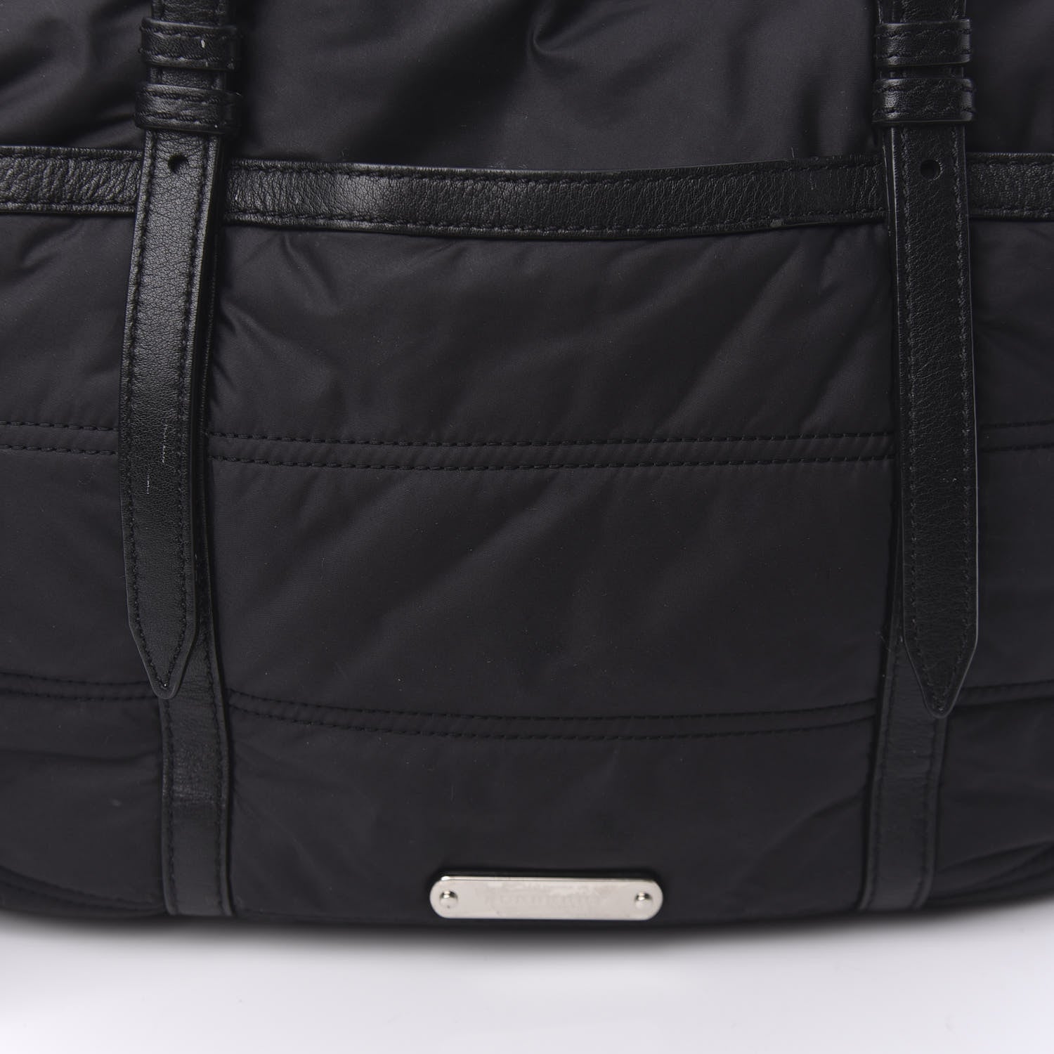 Burberry Nylon House Check Quilted Abbey Diaper Bag Black 9 of 10