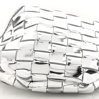 Bottega Veneta Mirror Laminated Nappa Intrecciato Mini Sardine Bag Silver 8 of 9