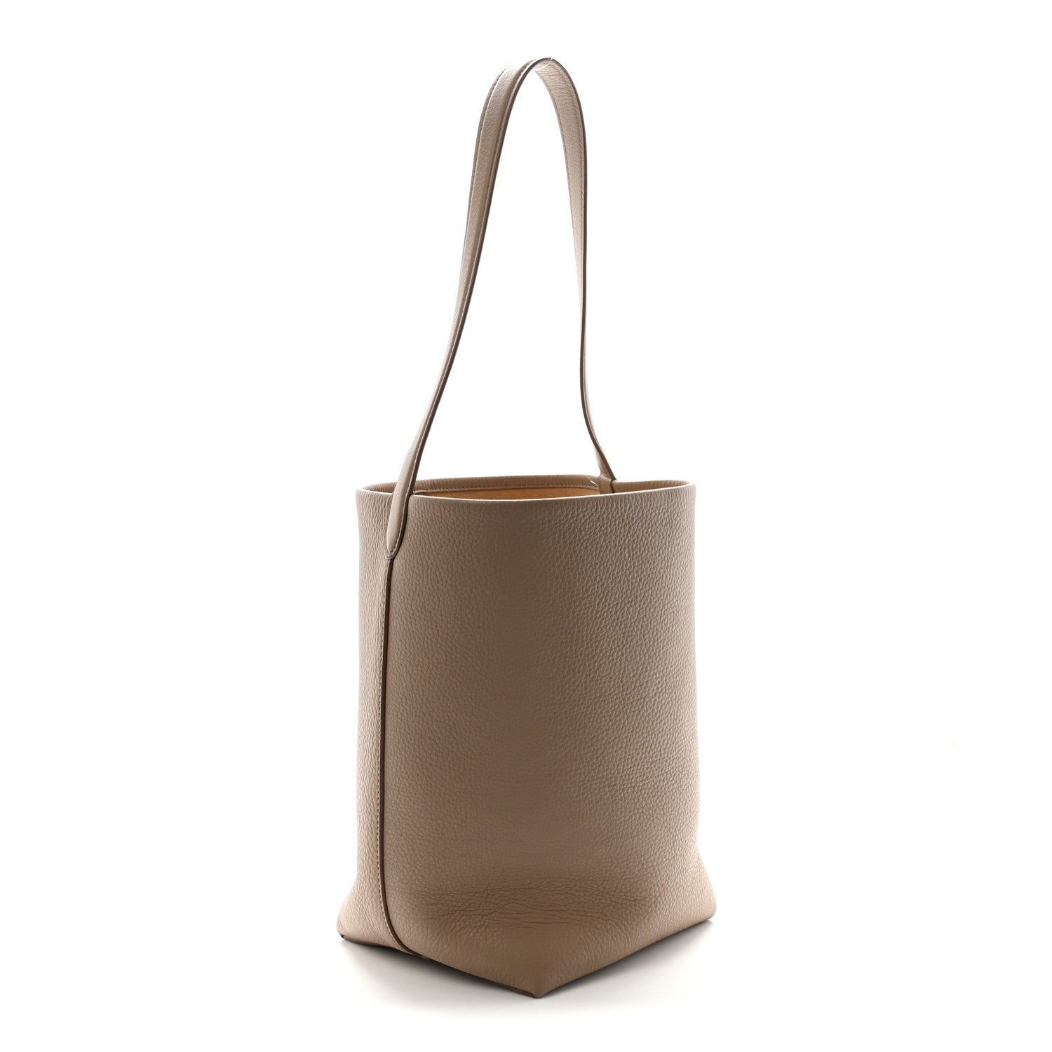 The Row Grained Calfskin Medium N/S Park Tote Dark Taupe 3 of 10