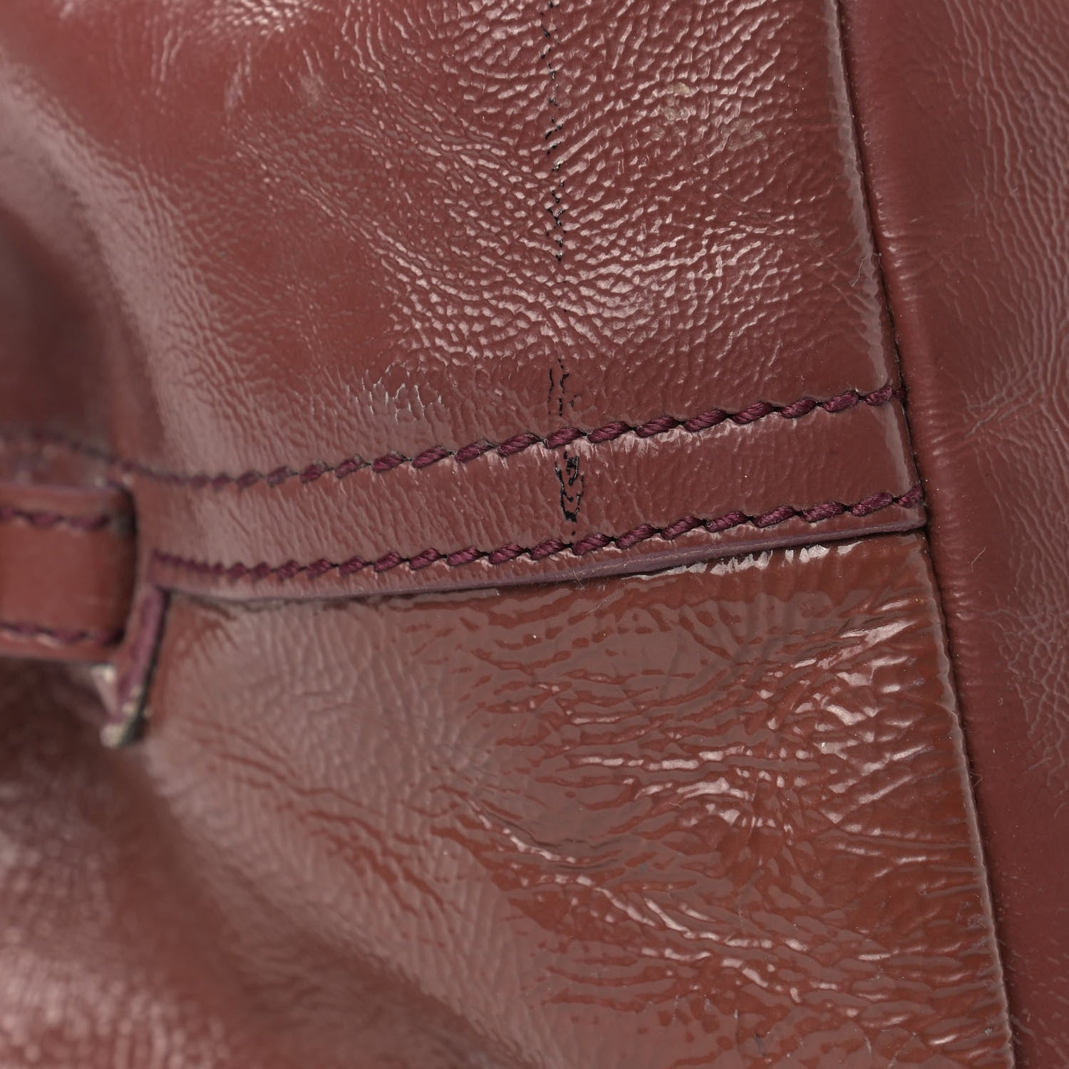 Saint Laurent Textured Patent Medium Easy Sac Dark Red 14 of 23