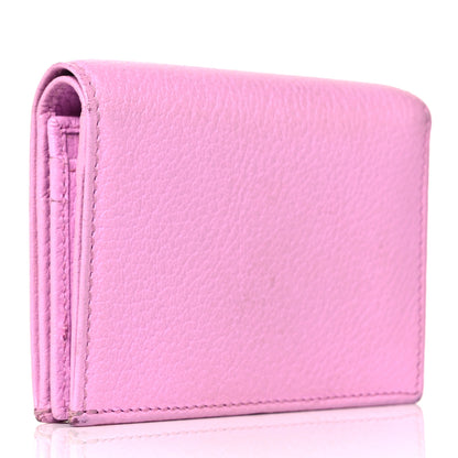 Gucci Calfskin Crystal Double G Card Case Wallet Malva 3 of 9