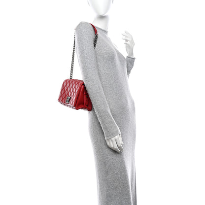 Chanel Goatskin Quilted Medium City Rock Flap Red 2 of 10