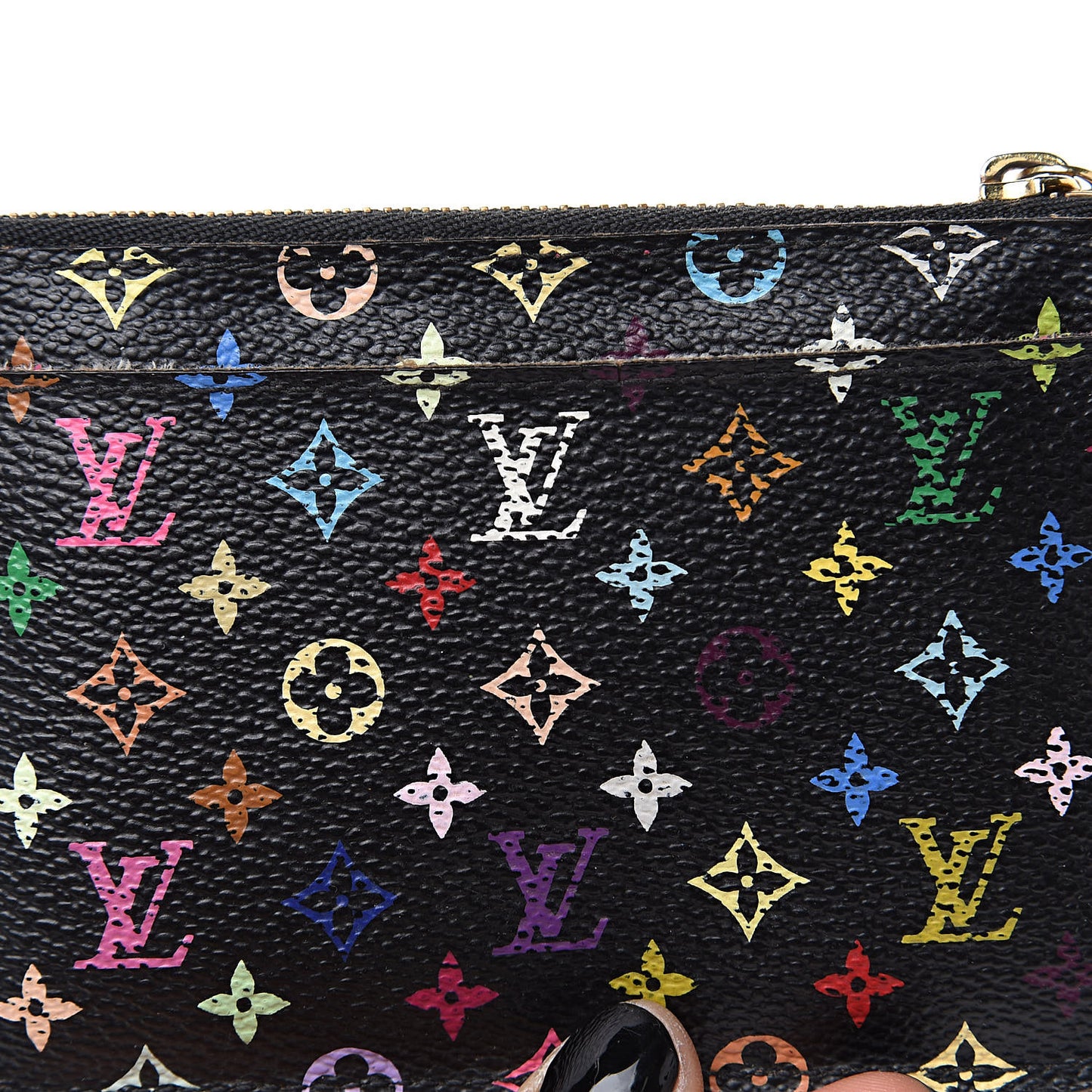 Monogram Multicolor Key Pouch Black Grenade