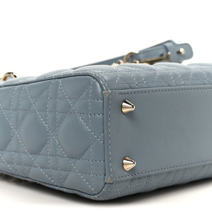 Christian Dior Lambskin Cannage Small My ABCDior Lady Dior Cloud Blue 9 of 10