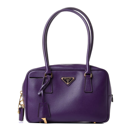 Prada Saffiano Lux Bowler Iris 1 of 10