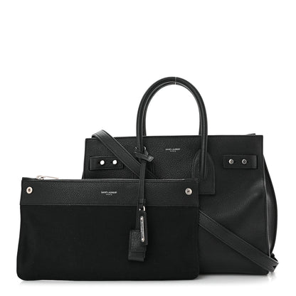 Saint Laurent Grained Calfskin Small Supple Sac De Jour Black 3 of 11