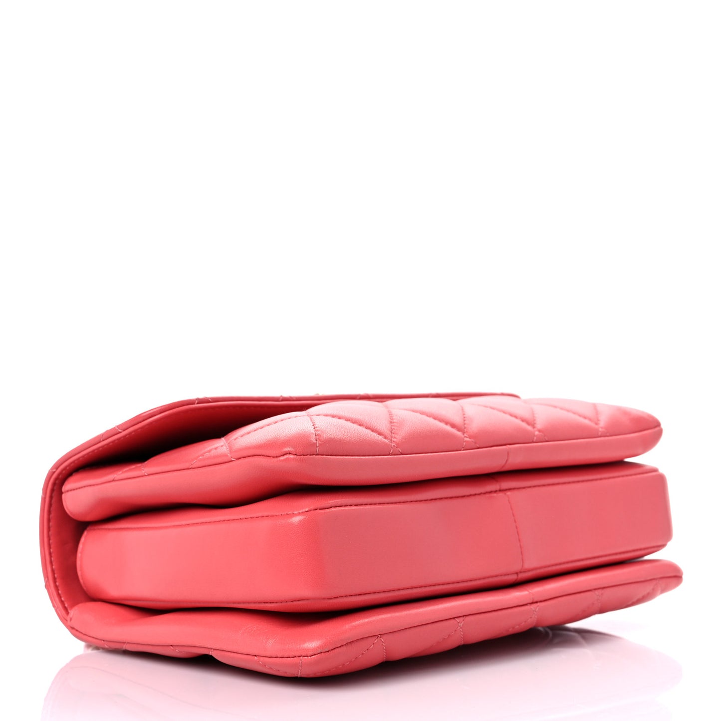Lambskin Quilted Small Trendy CC Flap Dual Handle Bag Red