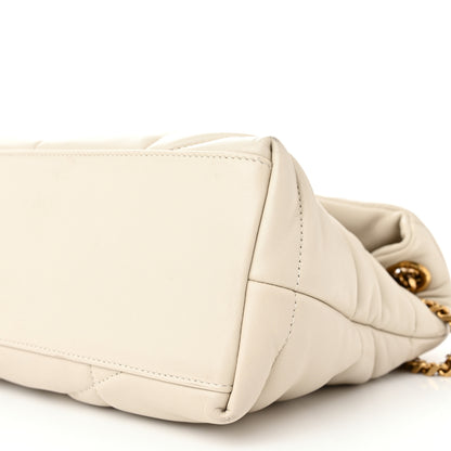 Saint Laurent Lambskin Quilted Small Loulou Puffer Monogram Chain Satchel Crema Soft 10 of 12