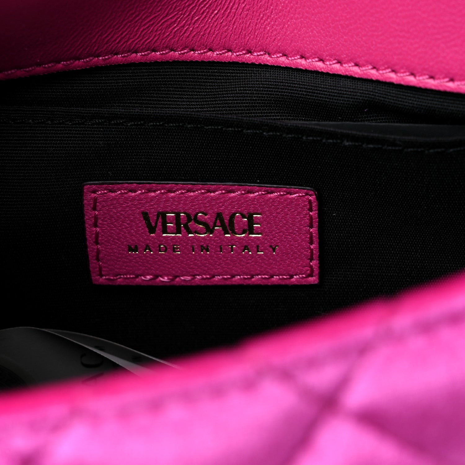 Versace Velvet Quilted Medusa Chain Crossbody Pink 6 of 9