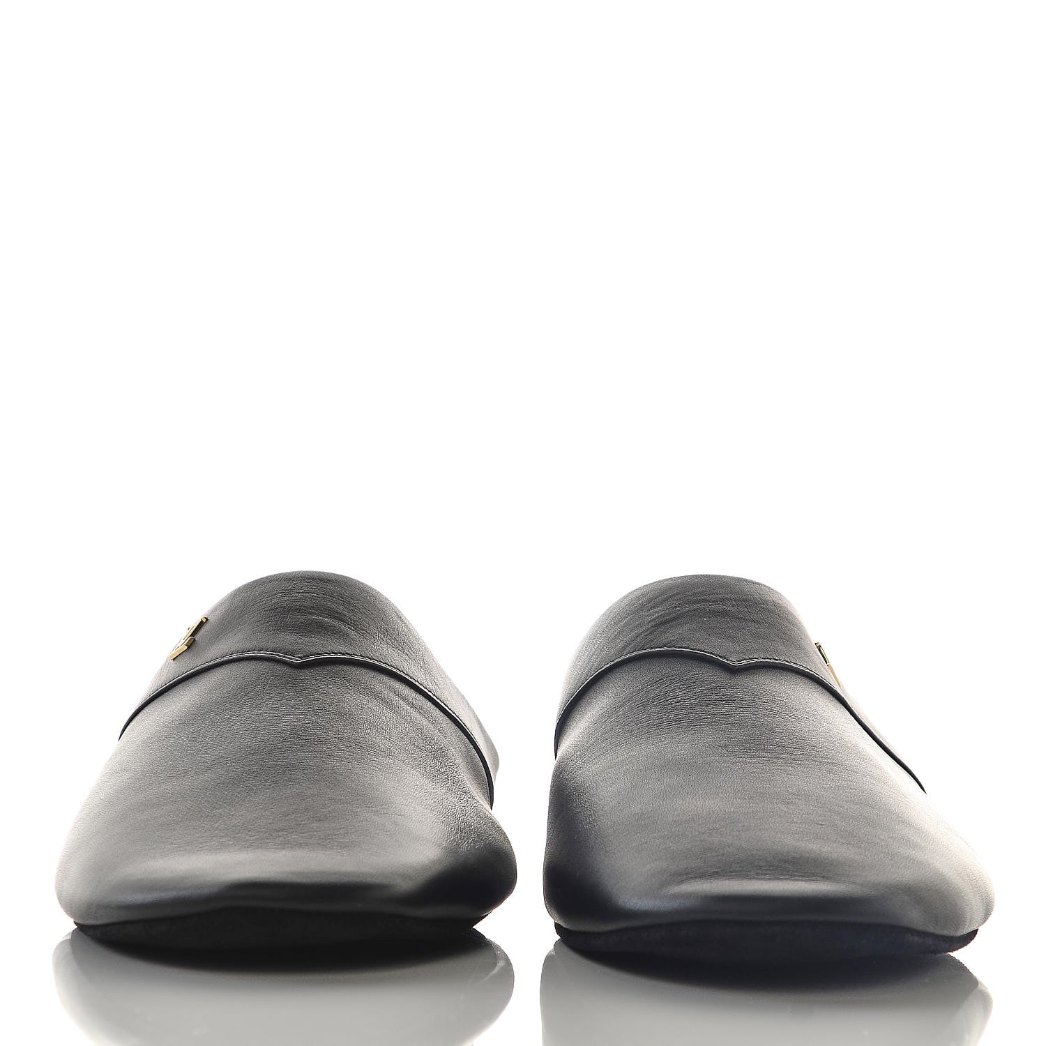 Louis Vuitton X SUPREME Lambskin Mens Hugh Slippers 8 Black 3 of 8