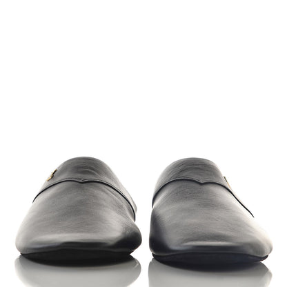 Louis Vuitton X SUPREME Lambskin Mens Hugh Slippers 8 Black 3 of 8
