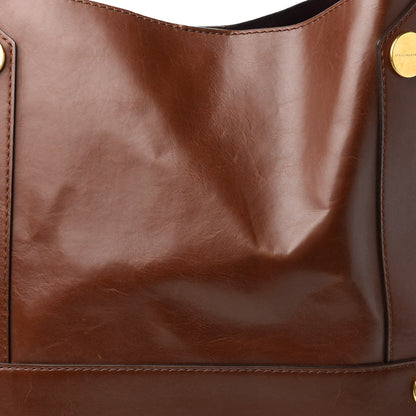 Stella McCartney Eco Alter Nappa Studded Large Bucket Bag Cognac 9 of 9