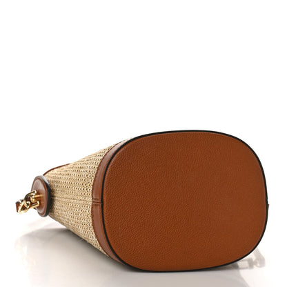 Louis Vuitton Kitted Raffia Petit Bucket Caramel 4 of 8
