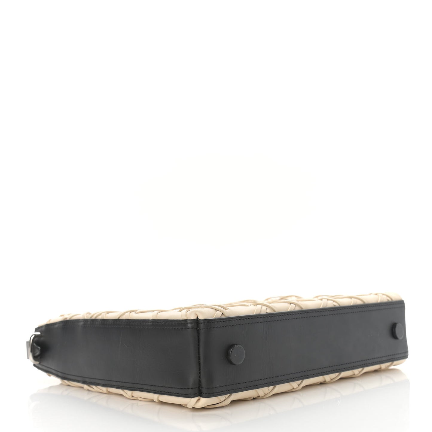 Lambskin Cutout Quill Triangle Bag Milk