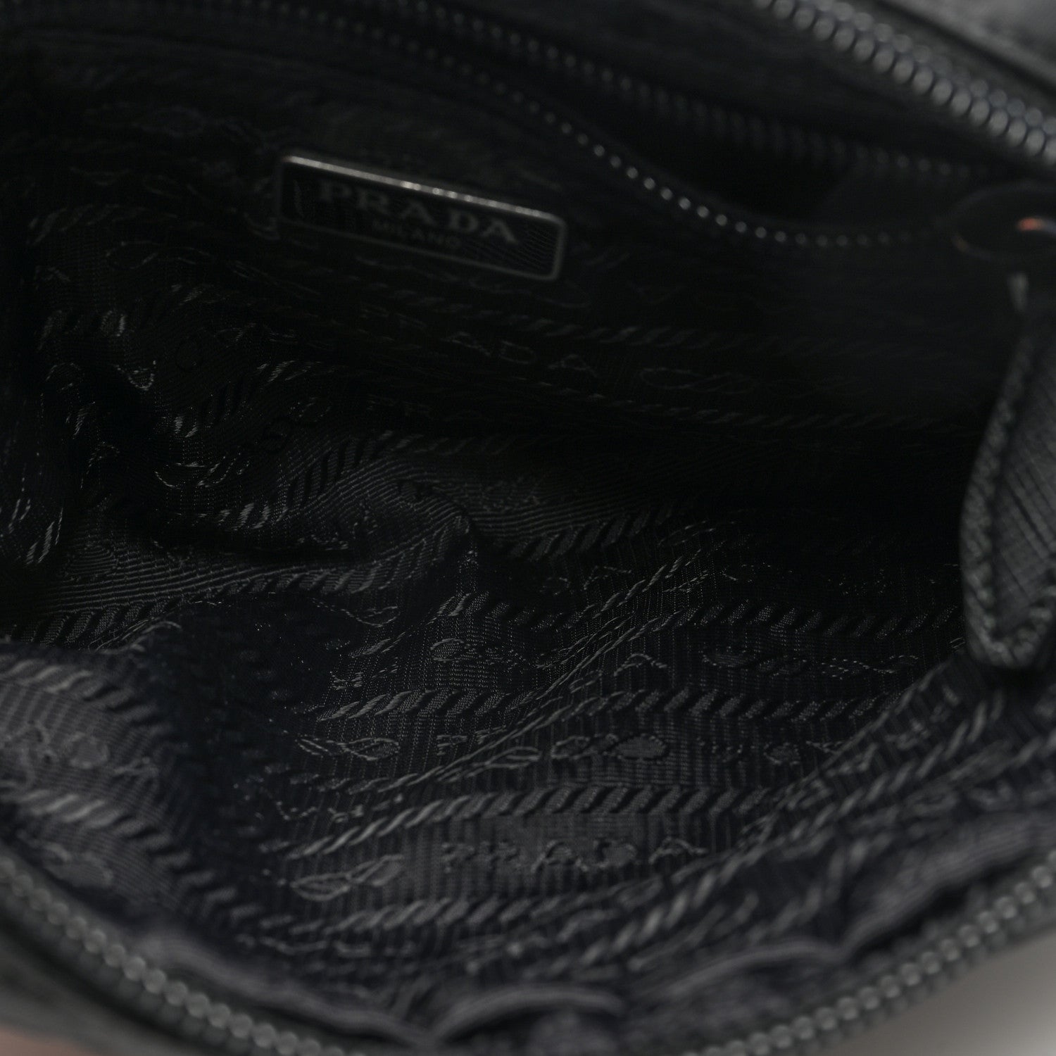 Prada Re-Nylon Saffiano Travel Pouch Black Caramel 5 of 6