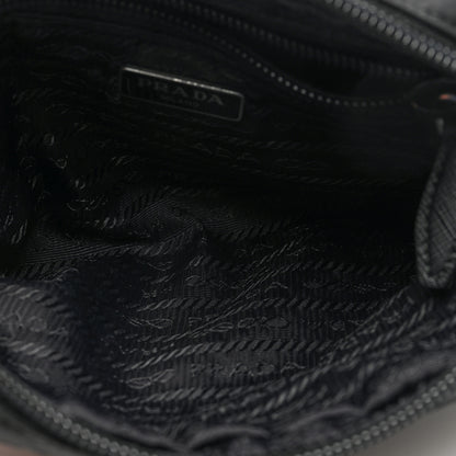 Prada Re-Nylon Saffiano Travel Pouch Black Caramel 5 of 6