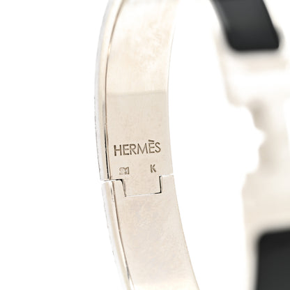 Hermes Enamel Narrow Clic Clac H Bracelet GM Black 4 of 4