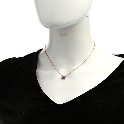 Hermes Lacquered Rose Gold Pop H Pendant Necklace Lilac 2 of 7