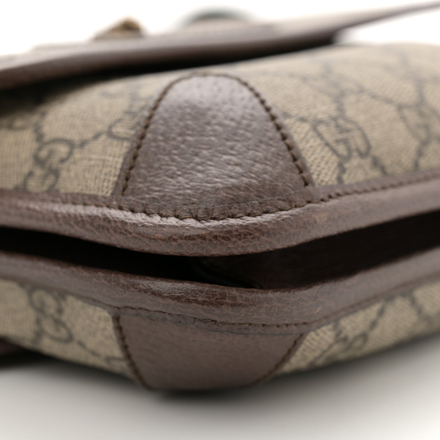 Gucci GG Supreme Monogram Web Small Neo Vintage Double Flap Messenger Bag Beige New Acero 9 of 10