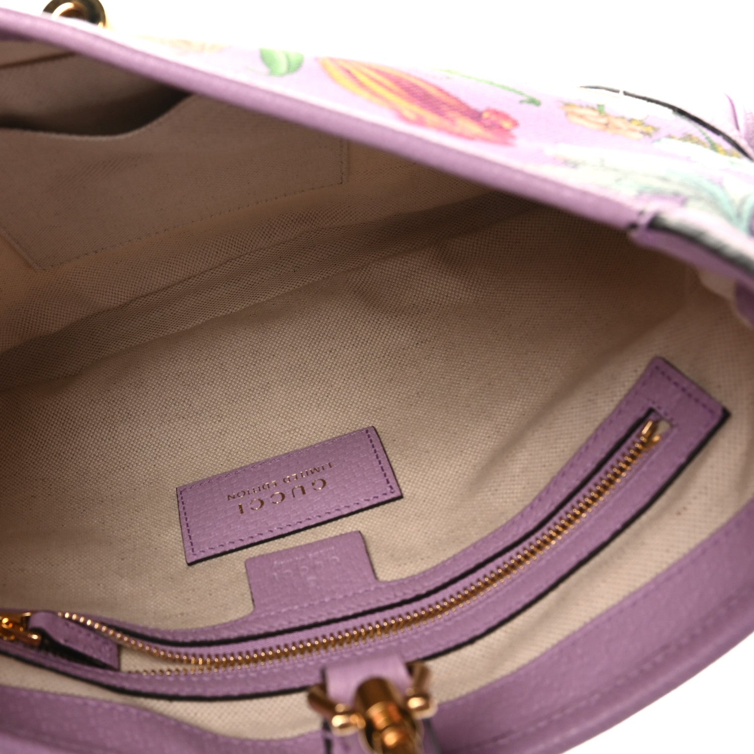 Gucci Canvas Flora Medium Jackie Hobo Lilac 5 of 10