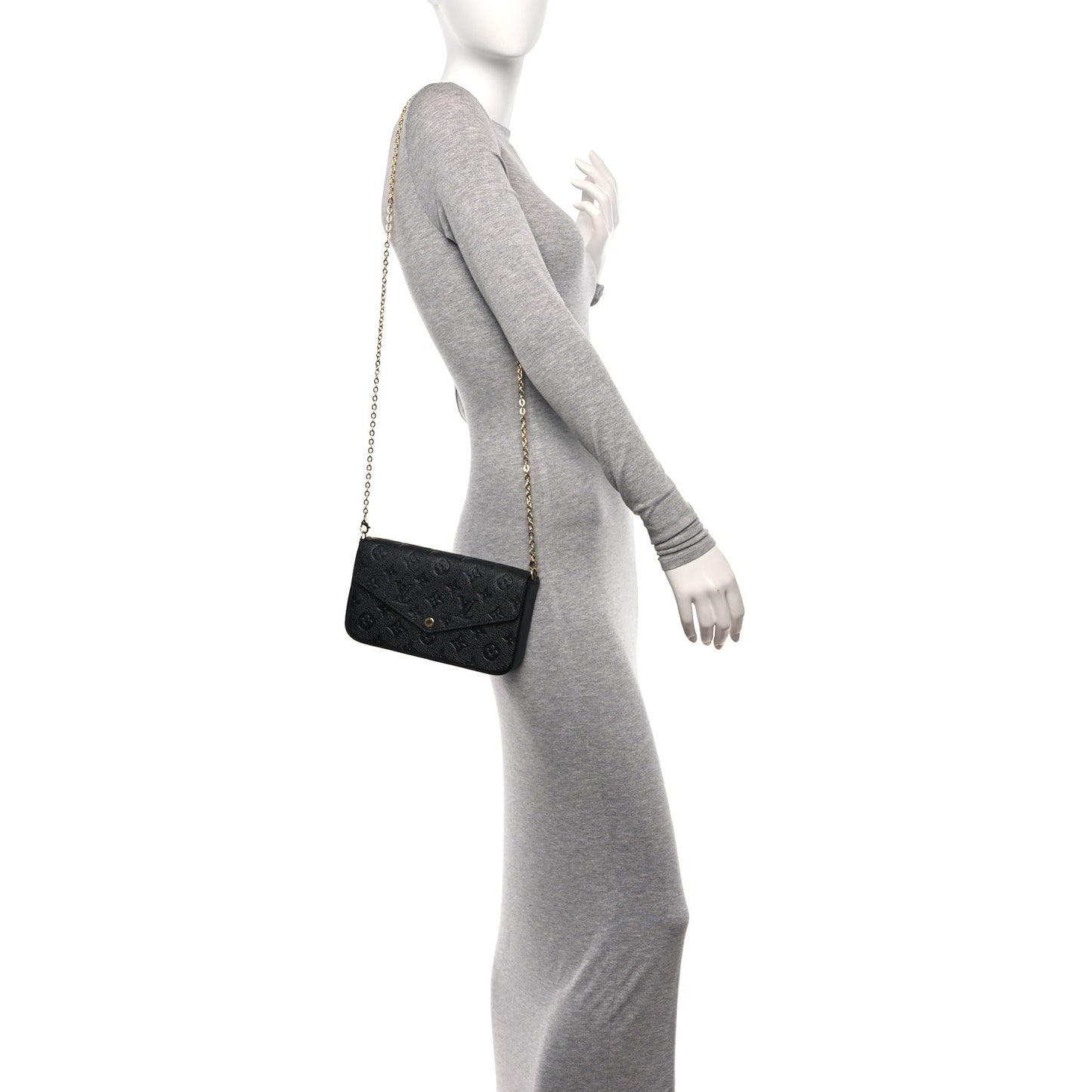 Empreinte Pochette Felicie Chain Wallet Black