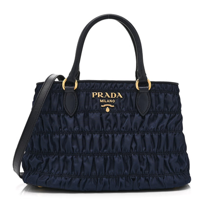Prada Tessuto Nylon Gaufre Small Tote Baltico 1 of 10