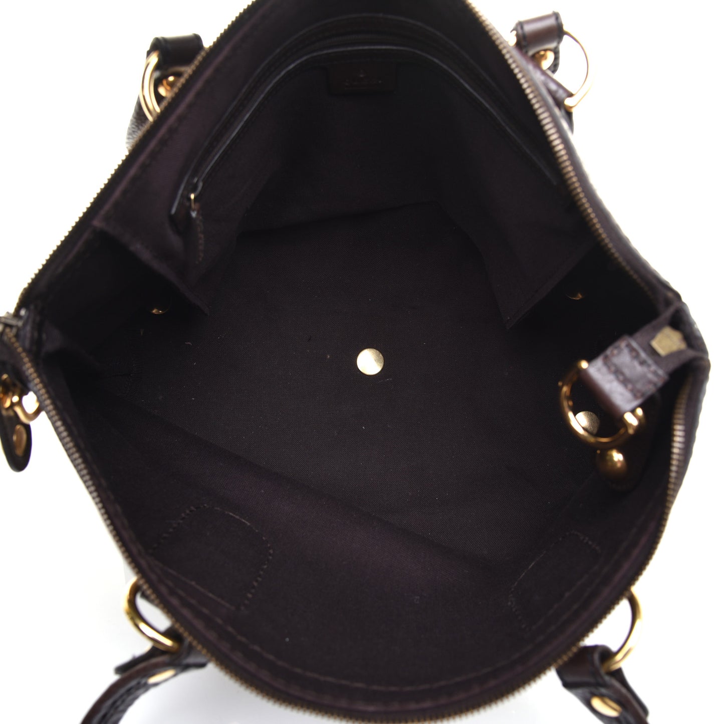 Crystal Monogram Small Babouska Tote Dark Brown