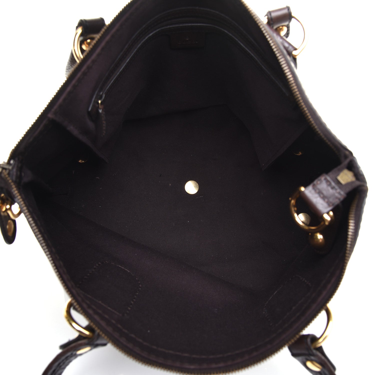 Gucci Crystal Monogram Small Babouska Tote Dark Brown 6 of 12